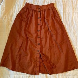 Madewell button front skirt